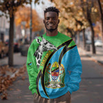 Afro Tanzania Giraffe Sweatshirt Coat Of Arms Curve Style