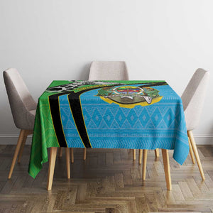 Afro Tanzania Giraffe Tablecloth Coat Of Arms Curve Style