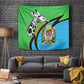 Afro Tanzania Giraffe Tapestry Coat Of Arms Curve Style