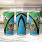 Afro Tanzania Giraffe Tumbler Cup Coat Of Arms Curve Style