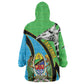Afro Tanzania Giraffe Wearable Blanket Hoodie Coat Of Arms Curve Style
