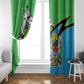 Afro Tanzania Giraffe Window Curtain Coat Of Arms Curve Style
