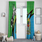 Afro Tanzania Giraffe Window Curtain Coat Of Arms Curve Style