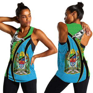 Afro Tanzania Giraffe Women Racerback Tank Coat Of Arms Curve Style