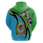 Afro Tanzania Giraffe Zip Hoodie Coat Of Arms Curve Style