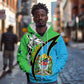 Afro Tanzania Giraffe Zip Hoodie Coat Of Arms Curve Style