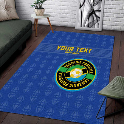 Custom Tanzania Football Area Rug Taifa Stars Go Champions