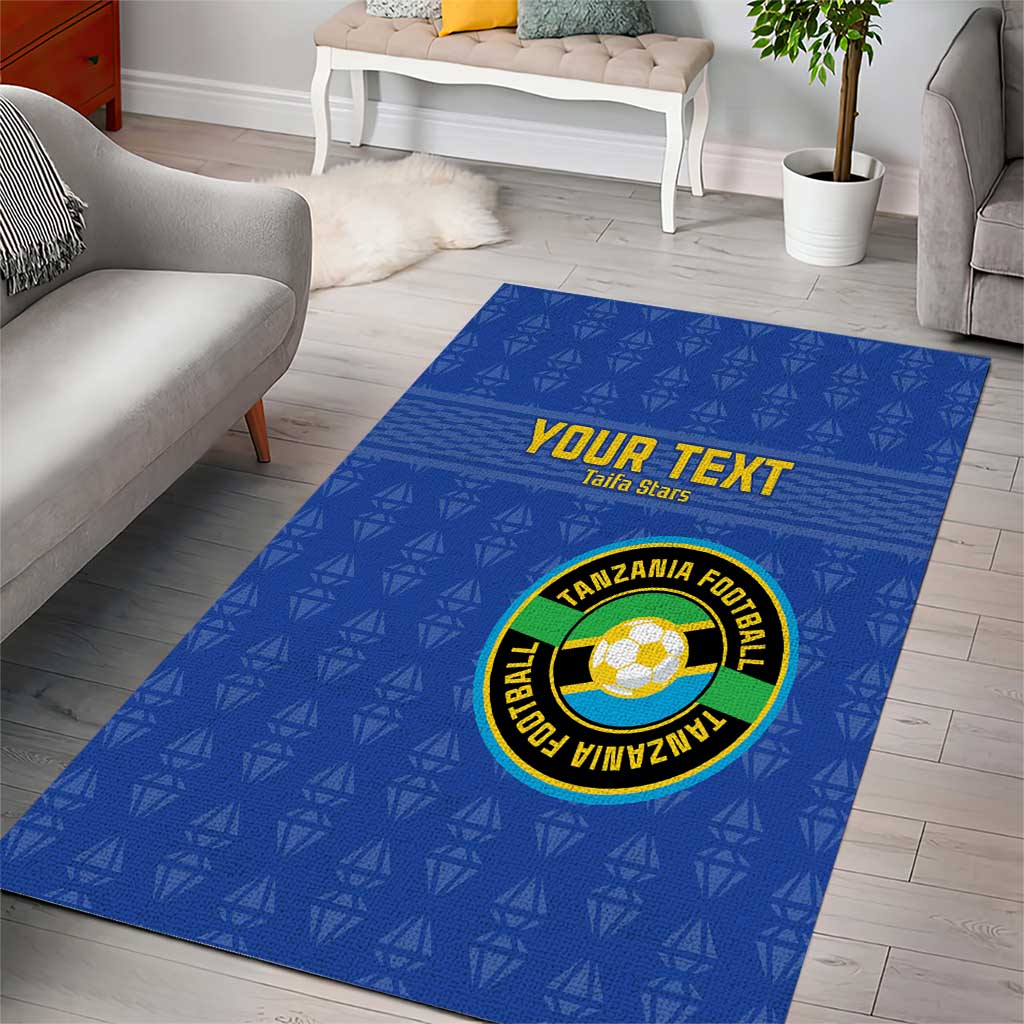 Custom Tanzania Football Area Rug Taifa Stars Go Champions