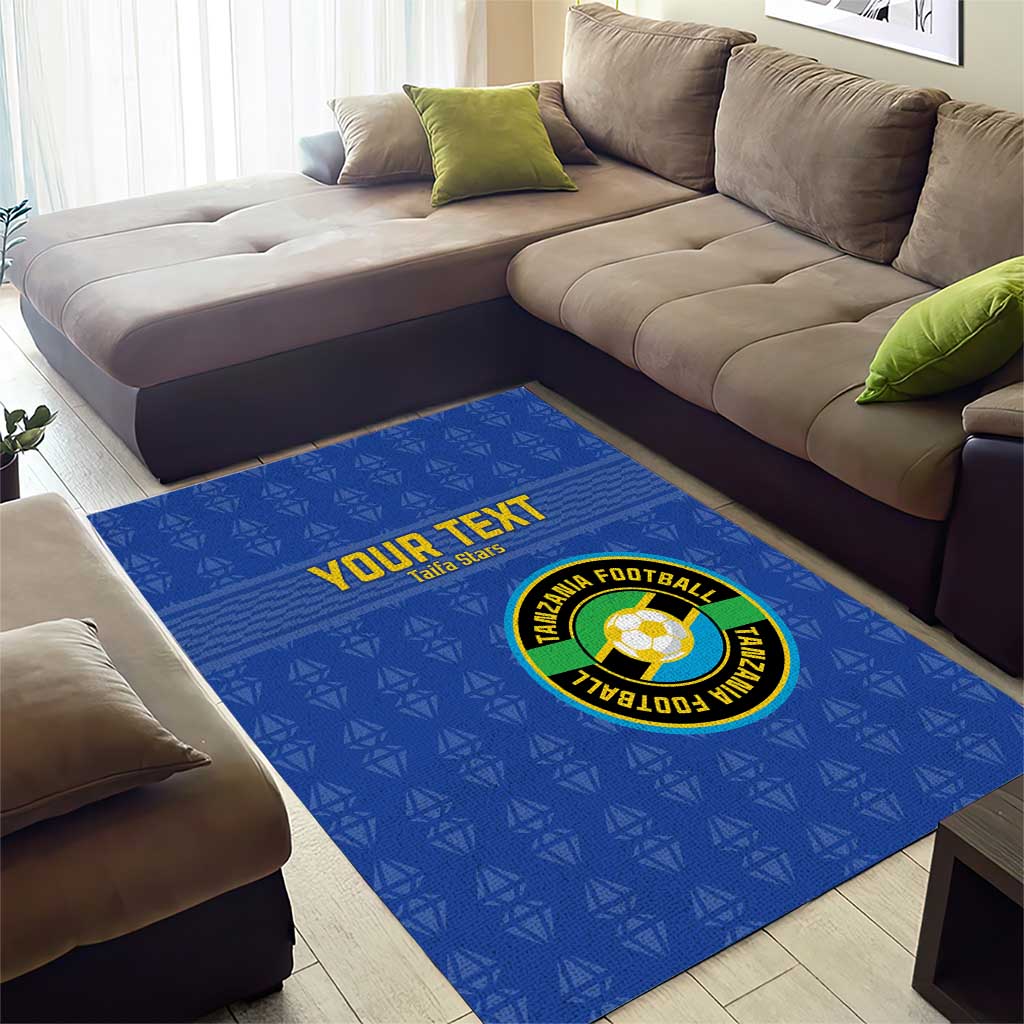 Custom Tanzania Football Area Rug Taifa Stars Go Champions