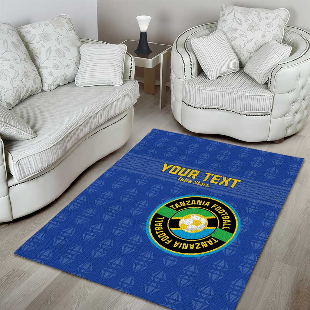 Custom Tanzania Football Area Rug Taifa Stars Go Champions