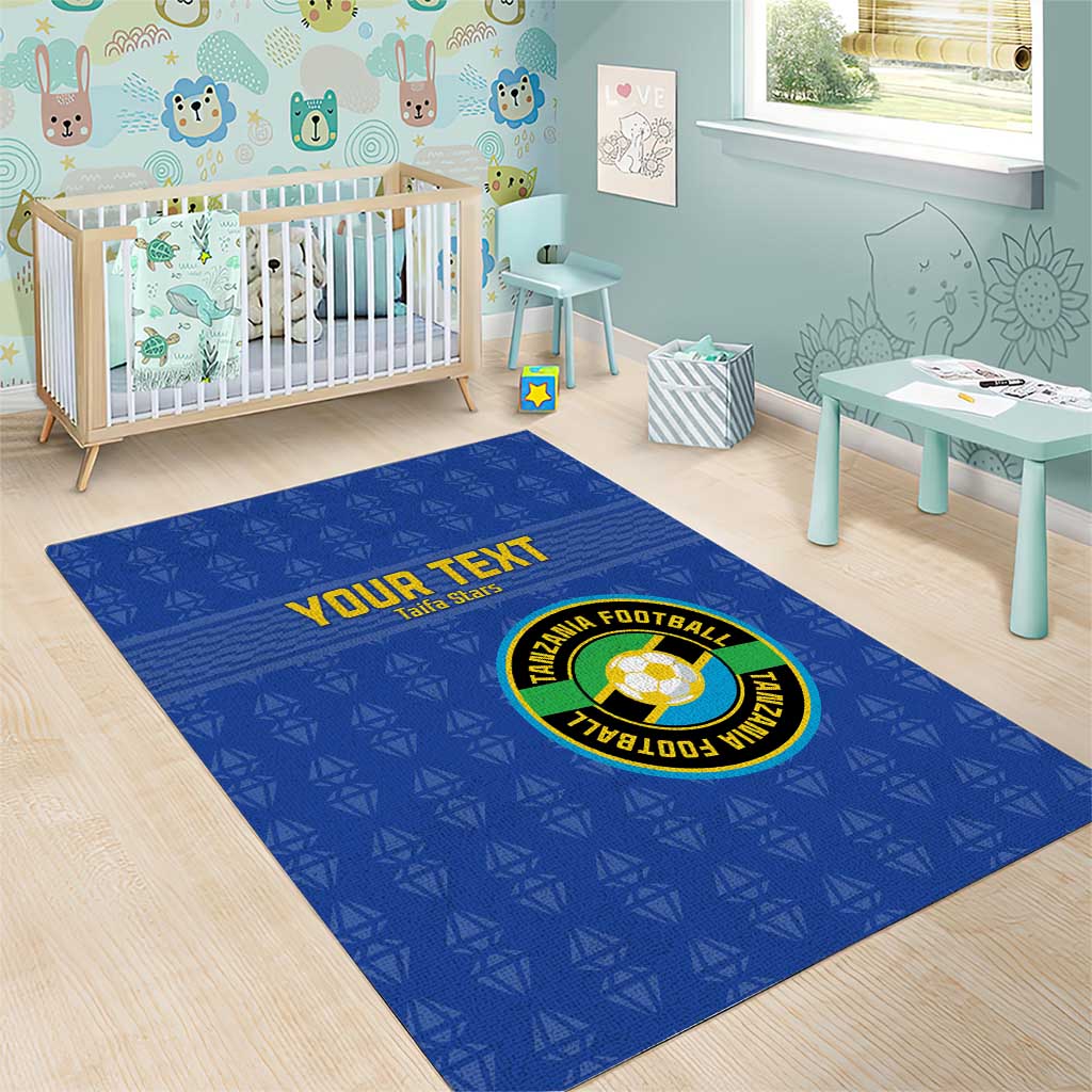 Custom Tanzania Football Area Rug Taifa Stars Go Champions