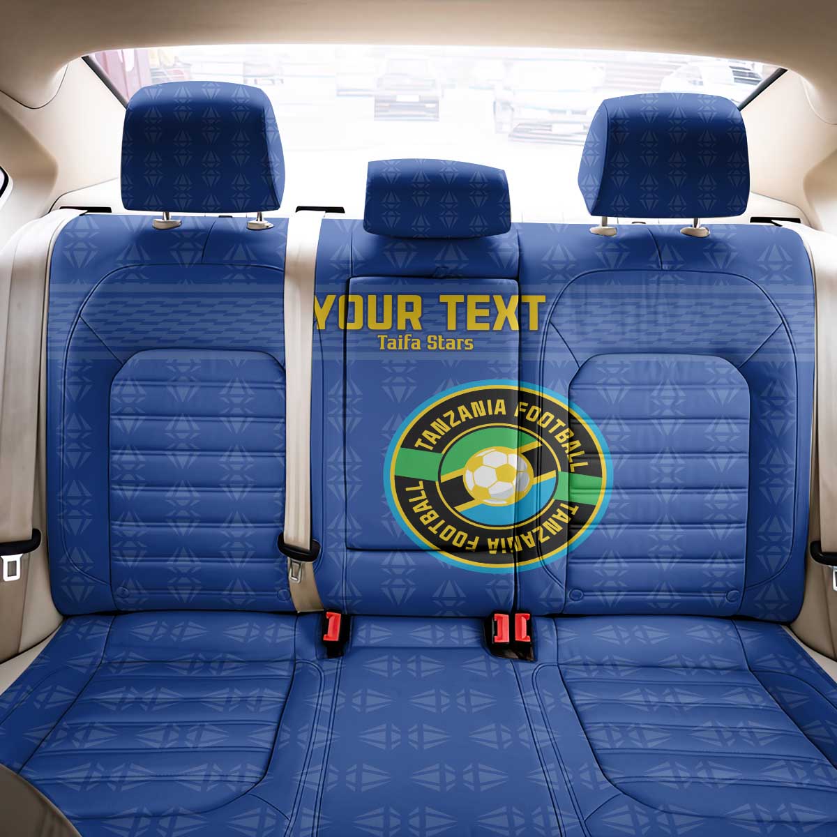 Custom Tanzania Football Back Car Seat Cover Taifa Stars Go Champions