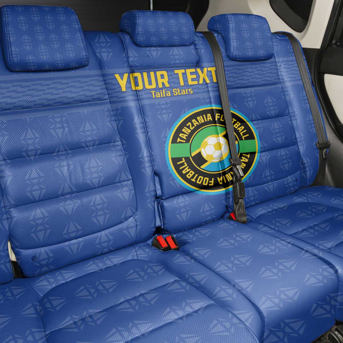 Custom Tanzania Football Back Car Seat Cover Taifa Stars Go Champions