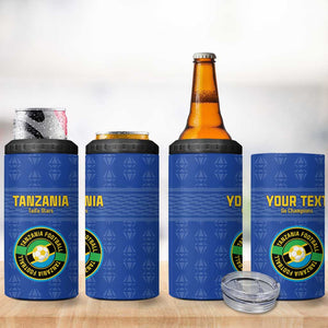 Custom Tanzania Football 4 in 1 Can Cooler Tumbler Taifa Stars Go Champions