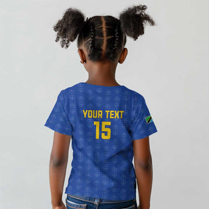 Custom Tanzania Football Kid T shirt Taifa Stars Go Champions