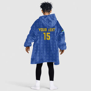 Custom Tanzania Football Kid Wearable Blanket Hoodie Taifa Stars Go Champions