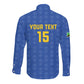 Custom Tanzania Football Long Sleeve Button Shirt Taifa Stars Go Champions