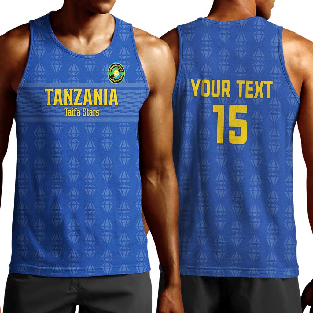 Custom Tanzania Football Men Tank Top Taifa Stars Go Champions
