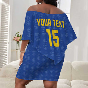 Custom Tanzania Football Off Shoulder Short Dress Taifa Stars Go Champions