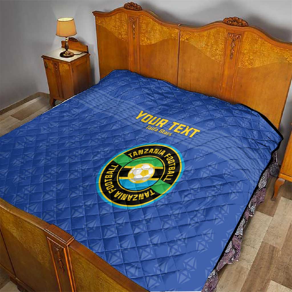 Custom Tanzania Football Quilt Taifa Stars Go Champions