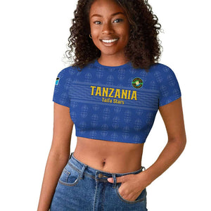Custom Tanzania Football Raglan Cropped T shirt Taifa Stars Go Champions