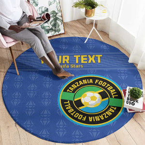 Custom Tanzania Football Round Carpet Taifa Stars Go Champions