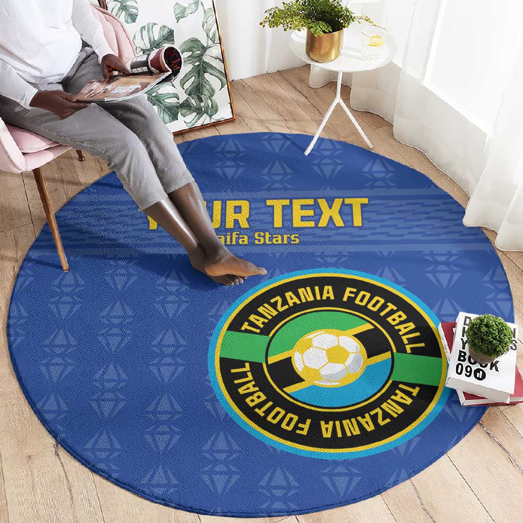 Custom Tanzania Football Round Carpet Taifa Stars Go Champions