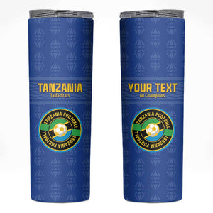 Custom Tanzania Football Skinny Tumbler Taifa Stars Go Champions