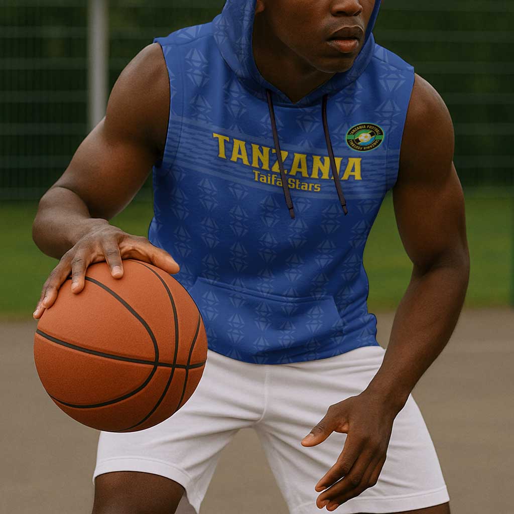 Custom Tanzania Football Sleeveless Hoodie Taifa Stars Go Champions - African Pride