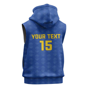 Custom Tanzania Football Sleeveless Zip Hoodie Taifa Stars Go Champions - African Pride
