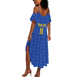 Custom Tanzania Football Summer Maxi Dress Taifa Stars Go Champions