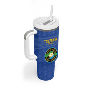 Custom Tanzania Football Tumbler With Handle Taifa Stars Go Champions