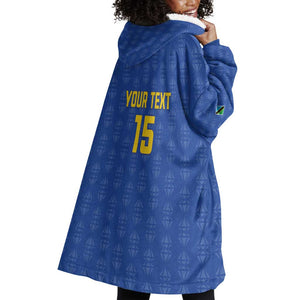 Custom Tanzania Football Wearable Blanket Hoodie Taifa Stars Go Champions