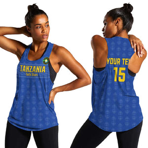 Custom Tanzania Football Women Racerback Tank Taifa Stars Go Champions
