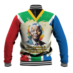 Nelson Mandela International Day 46664 Baseball Jacket Its In Our Hands - Batik Pattern - African Pride