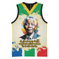 Nelson Mandela International Day 46664 Basketball Jersey Its In Our Hands - Batik Pattern - African Pride