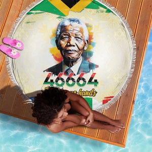 Nelson Mandela International Day 46664 Beach Blanket Its In Our Hands - Batik Pattern - African Pride