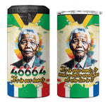 Nelson Mandela International Day 46664 4 in 1 Can Cooler Tumbler Its In Our Hands - Batik Pattern LT15