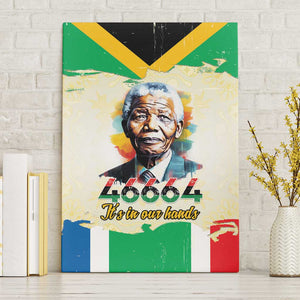 Nelson Mandela International Day 46664 Canvas Wall Art Its In Our Hands - Batik Pattern - African Pride