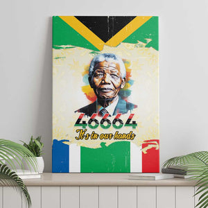 Nelson Mandela International Day 46664 Canvas Wall Art Its In Our Hands - Batik Pattern - African Pride
