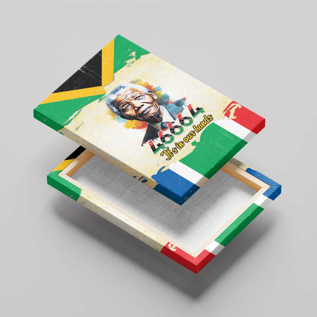 Nelson Mandela International Day 46664 Canvas Wall Art Its In Our Hands - Batik Pattern - African Pride