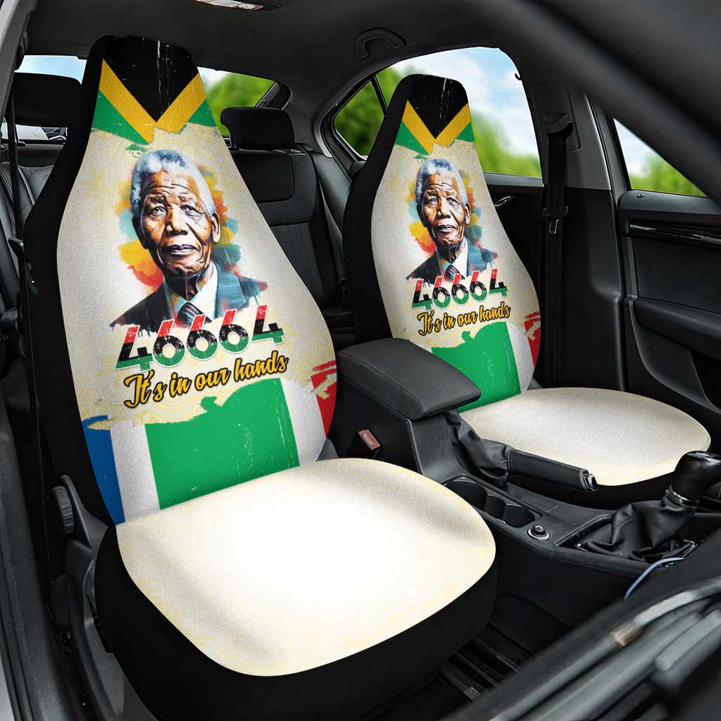 Nelson Mandela International Day 46664 Car Seat Cover Its In Our Hands - Batik Pattern - African Pride