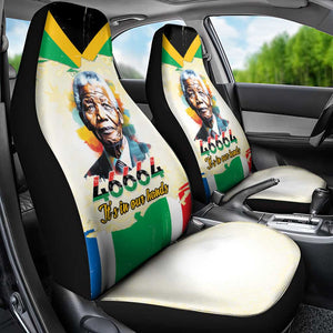 Nelson Mandela International Day 46664 Car Seat Cover Its In Our Hands - Batik Pattern - African Pride