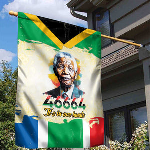 Nelson Mandela International Day 46664 Garden Flag Its In Our Hands - Batik Pattern - African Pride