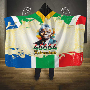 Nelson Mandela International Day 46664 Hooded Blanket Its In Our Hands - Batik Pattern - African Pride