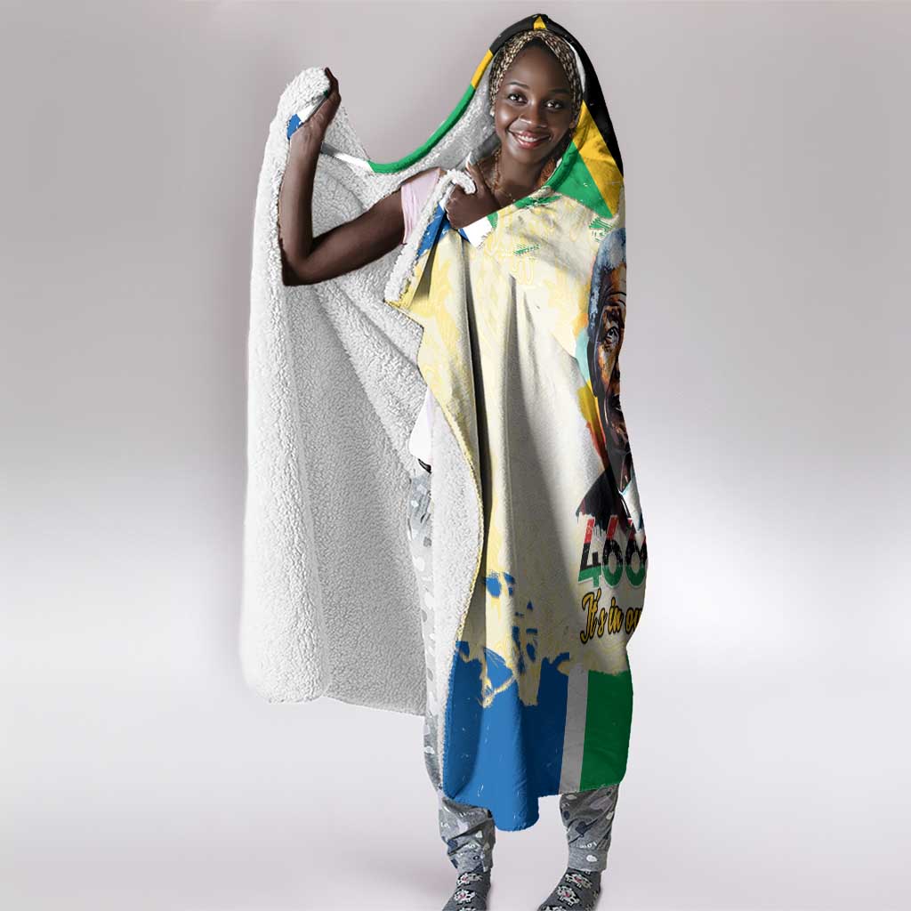 Nelson Mandela International Day 46664 Hooded Blanket Its In Our Hands - Batik Pattern - African Pride