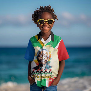 Nelson Mandela International Day 46664 Kid Hawaiian Shirt Its In Our Hands - Batik Pattern - African Pride
