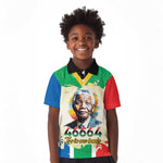Nelson Mandela International Day 46664 Kid Polo Shirt Its In Our Hands - Batik Pattern - African Pride