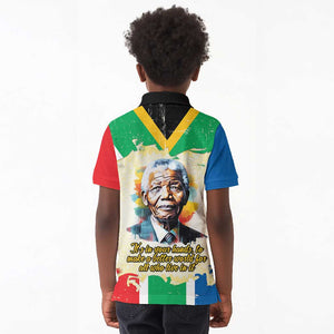 Nelson Mandela International Day 46664 Kid Polo Shirt Its In Our Hands - Batik Pattern - African Pride