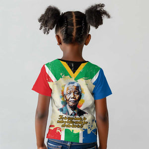 Nelson Mandela International Day 46664 Kid T shirt Its In Our Hands - Batik Pattern - African Pride